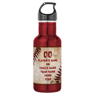 Rote personalisierte Baseball-Wasserflaschen Ihre  Edelstahlflasche
