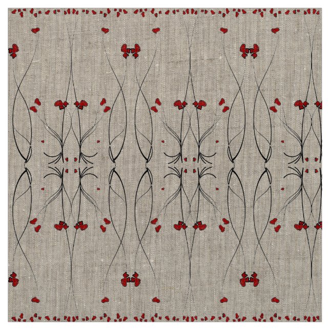 Rote Peteten Stoff (Muster)