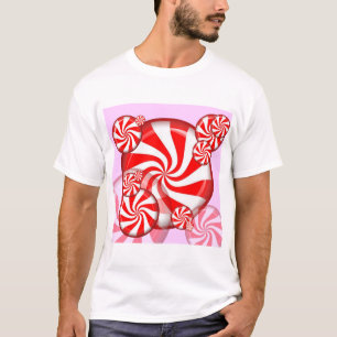 ROTE PFEFFERMINZ-WEIHNACHTSfeiertags-SÜSSIGKEIT T-Shirt
