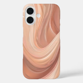 Röte-Pfirsich-Wirbel – Elegantes fließendes Marmor iPhone 16 Hülle