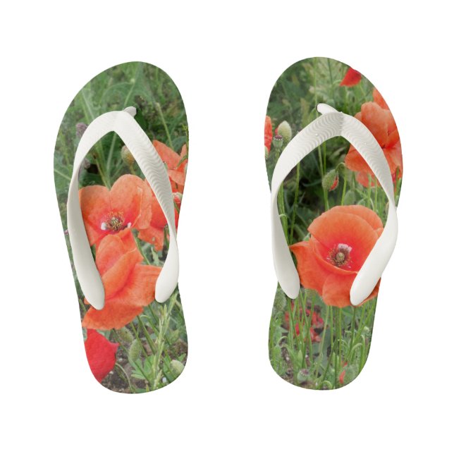 Rote Pflaumen Flip Flops, Kinder Kinderbadesandalen (Fußbett)