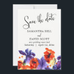 Rote Pflaumen, Lila Iris Wasserfarbe Save the Date<br><div class="desc">Diese Hochzeitssuite mit Designs verfügt über einen kühlen, floralen Aquarellplatz und einen wunderschönen, aufwändigen Script-Schriftart. Die Wörter "Save the Date" wurden in einem aufwändigen Skript-Schriftart gerendert und als typografisches Overlay gerettet, in diesem Stück. Vorlagenfelder machen es einfach, eigene Daten hinzuzufügen. Der bearbeitbare Text wird in einer vielseitigen Serifenschrift angezeigt. Alle...</div>