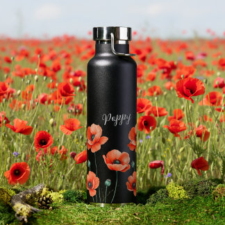 Rote Pflaumen Name Floral Thermal Trinkflasche