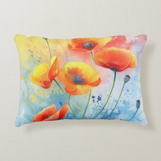 Rote Pflaumen - rechteckiges, rechteckiges Kissen (Vorderseite)