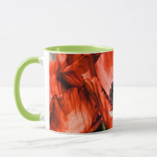 Rote Pflaumen & Stamen Blume Florenz Tasse