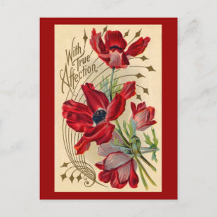 Rote Pflaumen - Valentine Feiertagspostkarte