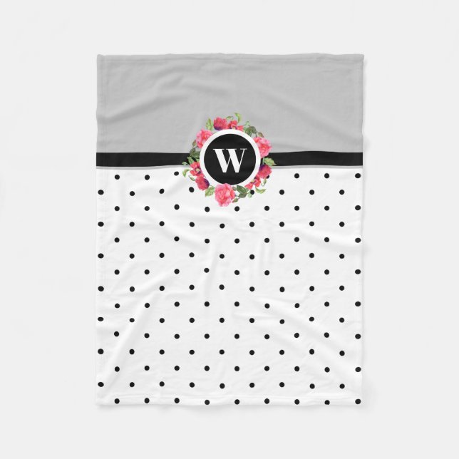 Rote Pflaumen Wasserfarben Rosa Rosenkreissenkrau Fleecedecke (Vorderseite)