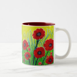 Rote Pflaumen Zweifarbige Tasse
