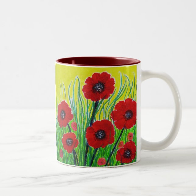 Rote Pflaumen Zweifarbige Tasse (Rechts)