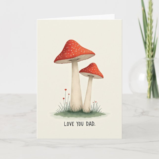 Rote Pilze Papa Karte (Vorderseite)