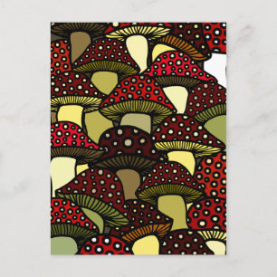 Rote Pilze Postkarte
