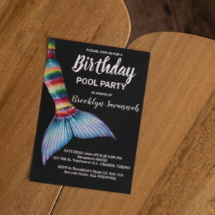 Röte Pink Gold Türkis Meerjungfrauenschwanz Poolpa Postkarte