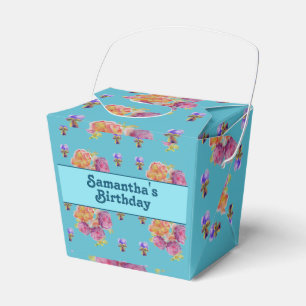 Rote Pink Rose Shabby Chic Türkis Aqua Floral Gefa Geschenkschachtel
