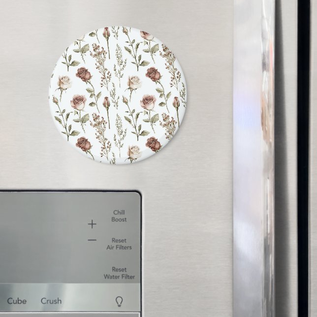 Rote Pink-Rosen-Blume   Magnet (In Situ (Kühlschrank))