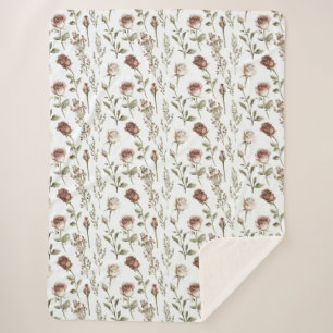 Rote Pink-Rosen-Blumen-Geburtstag Sherpadecke