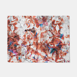 Rote Pinsel abstrakt moderne Digitaltechnik Fußmatte