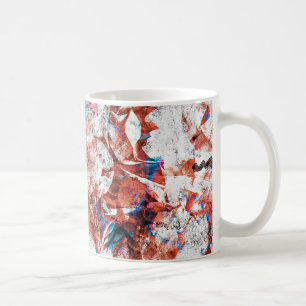 Rote Pinsel abstrakt moderne Digitaltechnik Tasse