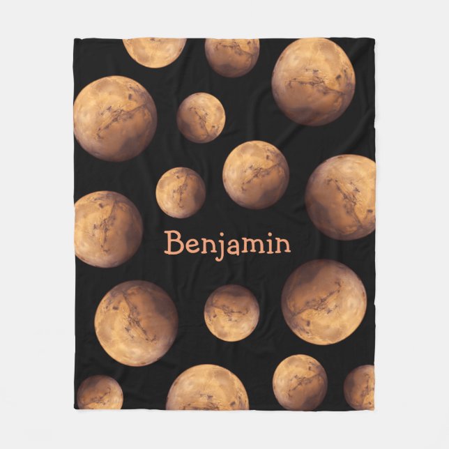 Rote Planeten-Mars Fleecedecke (Vorderseite)