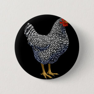 Rote Plymouth Rock Henne Hühnerliebhaber Button