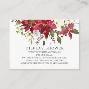 Rote Poinsettia Holly Brautparty Display Dusche Begleitkarte