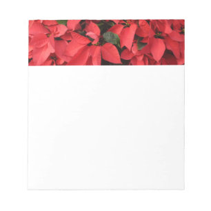 Rote Poinsettien II Weihnachtsfloristik Notizblock