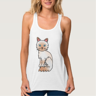 Rote Point Birma / Ragdoll Süße Cartoon-Katze Tank Top