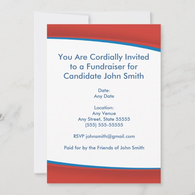 Rote politische Einladung (Vorderseite)