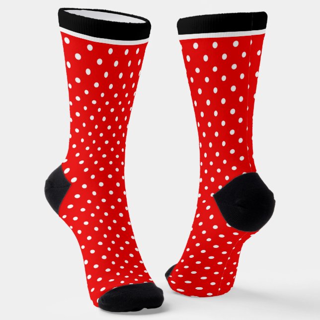 Rote Polka do Socken (Gewinkelt)