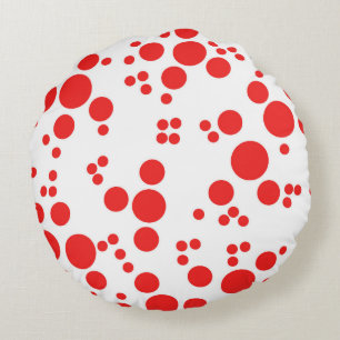 Rote Polka dots abstrakte Kunstwerfer Kissen