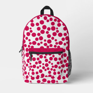 Rote Polka Punkte auf weißem Hintergrund Bedruckter Rucksack