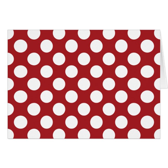 Rote Polka-Punkte, Polka-Dottern-Muster, Punkte, g (Vorderseite (Horizontal))