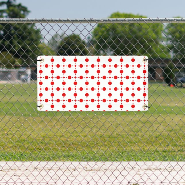 Rote Polka-Punkte, Polka-Dottern-Muster, Punkte, g Banner (Insitu)