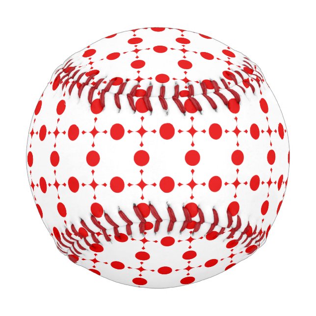 Rote Polka-Punkte, Polka-Dottern-Muster, Punkte, g Baseball (Rückseite)