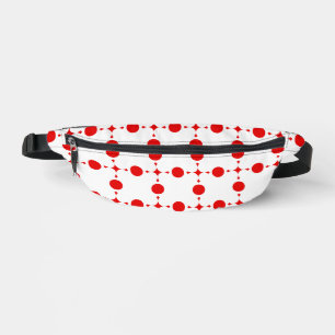 Rote Polka-Punkte, Polka-Dottern-Muster, Punkte, g Bauchtasche