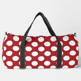 Rote Polka-Punkte, Polka-Dottern-Muster, Punkte, g Duffle Bag