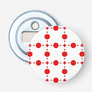 Rote Polka-Punkte, Polka-Dottern-Muster, Punkte, g Flaschenöffner