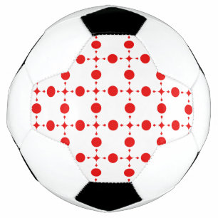 Rote Polka-Punkte, Polka-Dottern-Muster, Punkte, g Fußball