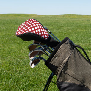 Rote Polka-Punkte, Polka-Dottern-Muster, Punkte, g Golf Headcover
