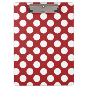 Rote Polka-Punkte, Polka-Dottern-Muster, Punkte, g Klemmbrett