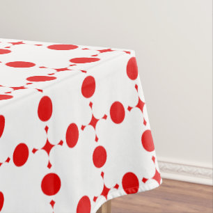 Rote Polka-Punkte, Polka-Dottern-Muster, Punkte, g Tischdecke