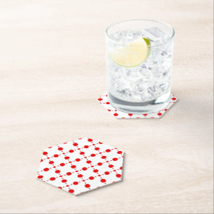 Rote Polka-Punkte, Polka-Dottern-Muster, Punkte, g Untersetzer