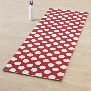 Rote Polka-Punkte, Polka-Dottern-Muster, Punkte, g Yogamatte