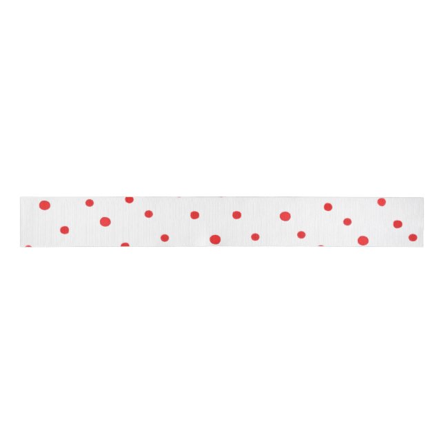 Rote Polka-Punkte Ripsband (Vorderseite)