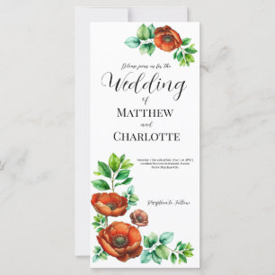 Rote Poppies im Vintagen Stil mit Sublime Watercol