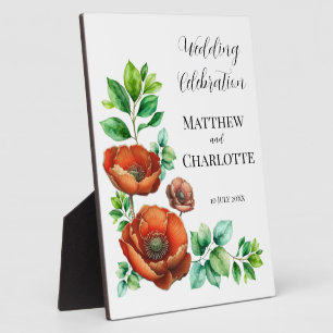 Rote Poppies im Vintagen Stil mit Sublime Watercol Fotoplatte