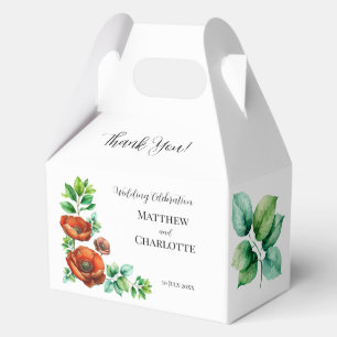 Rote Poppies im Vintagen Stil mit Sublime Watercol Geschenkschachtel