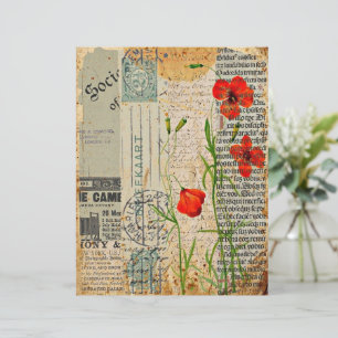 Rote Poppies-Junk-Journal-Collage