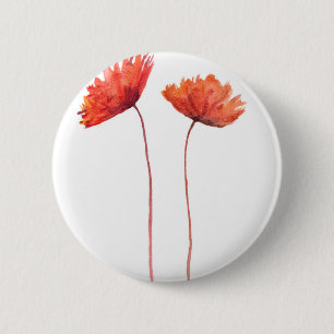 Rote Poppione Button