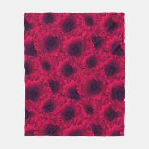 Rote Poppione Fleecedecke