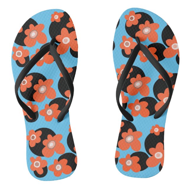 Rote Poppione Flip Flops (Fußbett)